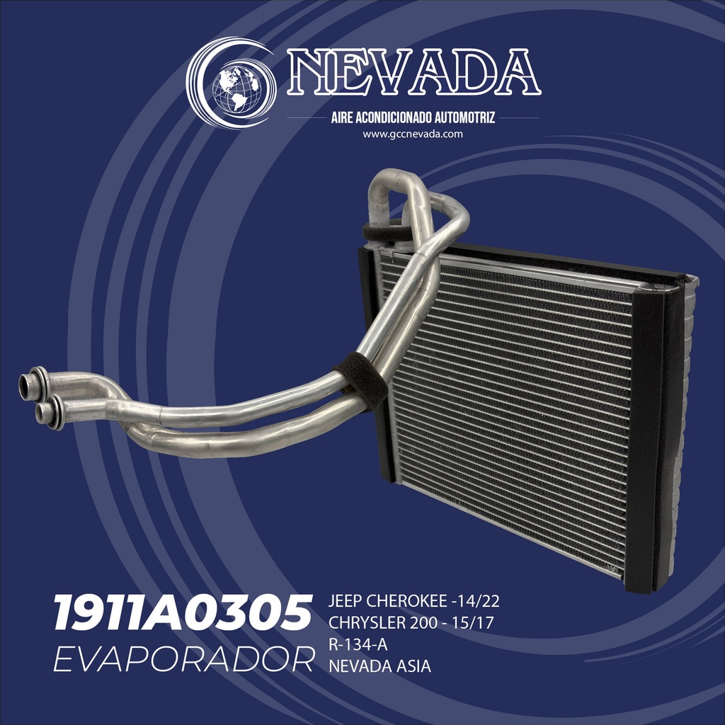 EVAPORADOR JEEP CHEROKEE AÑO 14/22 / CHRYSLER 200 15/17 R-134-A NEVADA ASIA