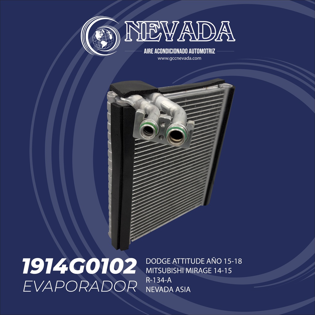 EVAPORADOR DODGE ATTITUDE AÑO 15-18 / MITSUBISHI MIRAGE 14-15 NEVADA ASIA