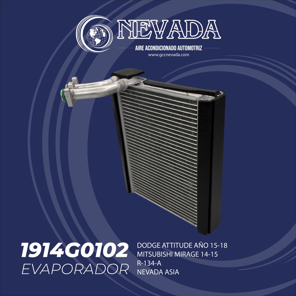 EVAPORADOR DODGE ATTITUDE AÑO 15-18 / MITSUBISHI MIRAGE 14-15 NEVADA ASIA