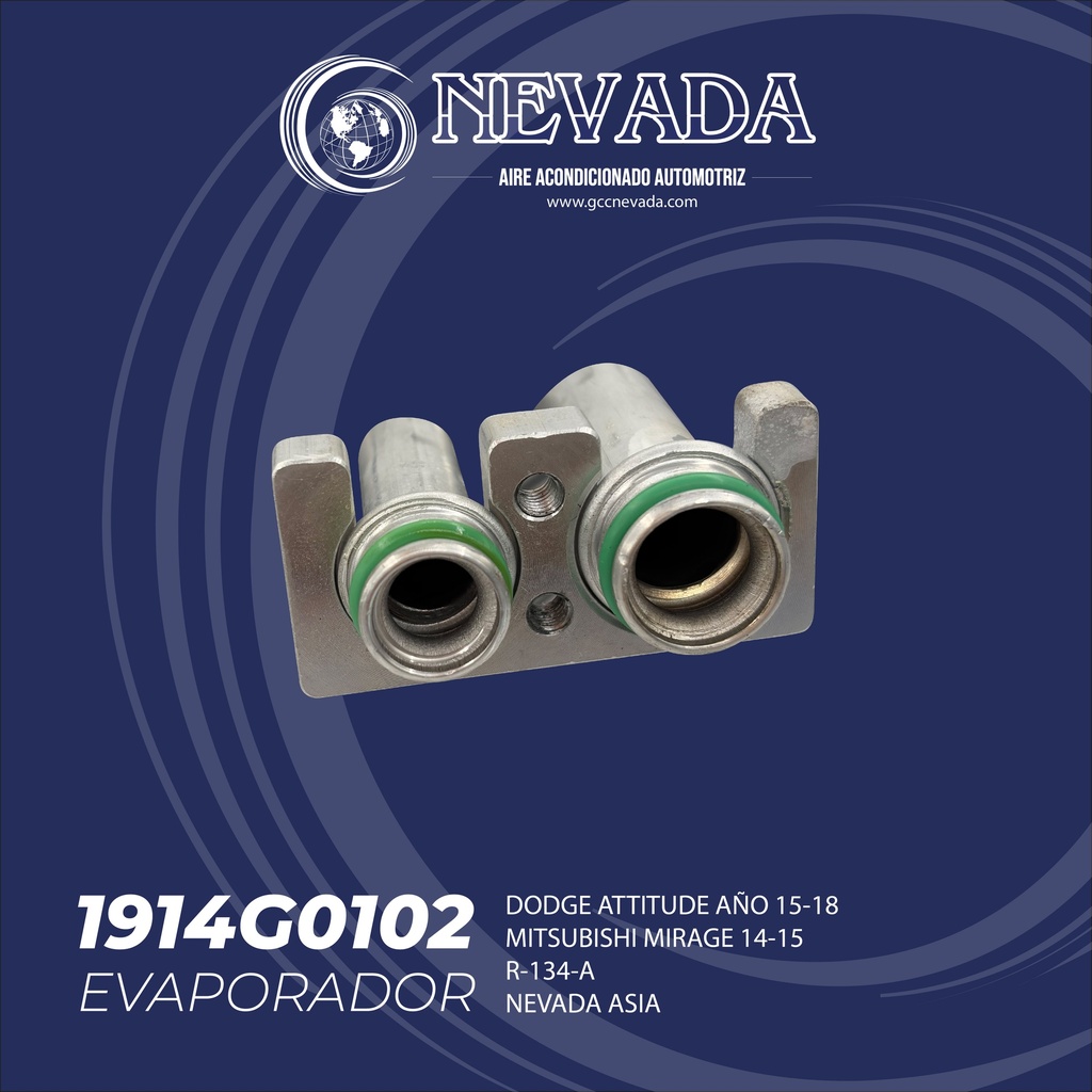 EVAPORADOR DODGE ATTITUDE AÑO 15-18 / MITSUBISHI MIRAGE 14-15 NEVADA ASIA