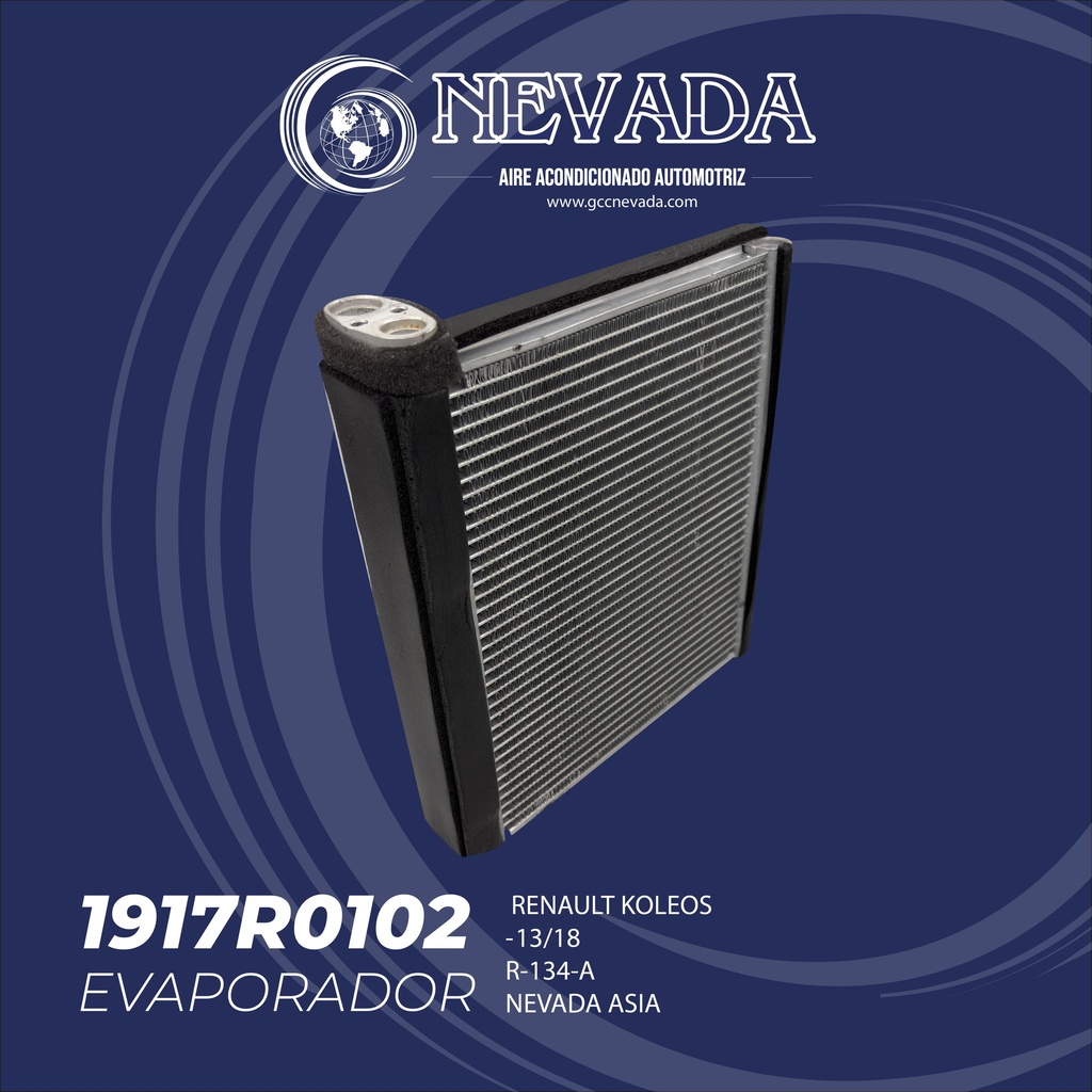 EVAPORADOR RENAULT KOLEOS AÑO 13/18 R-134-A NEVADA ASIA