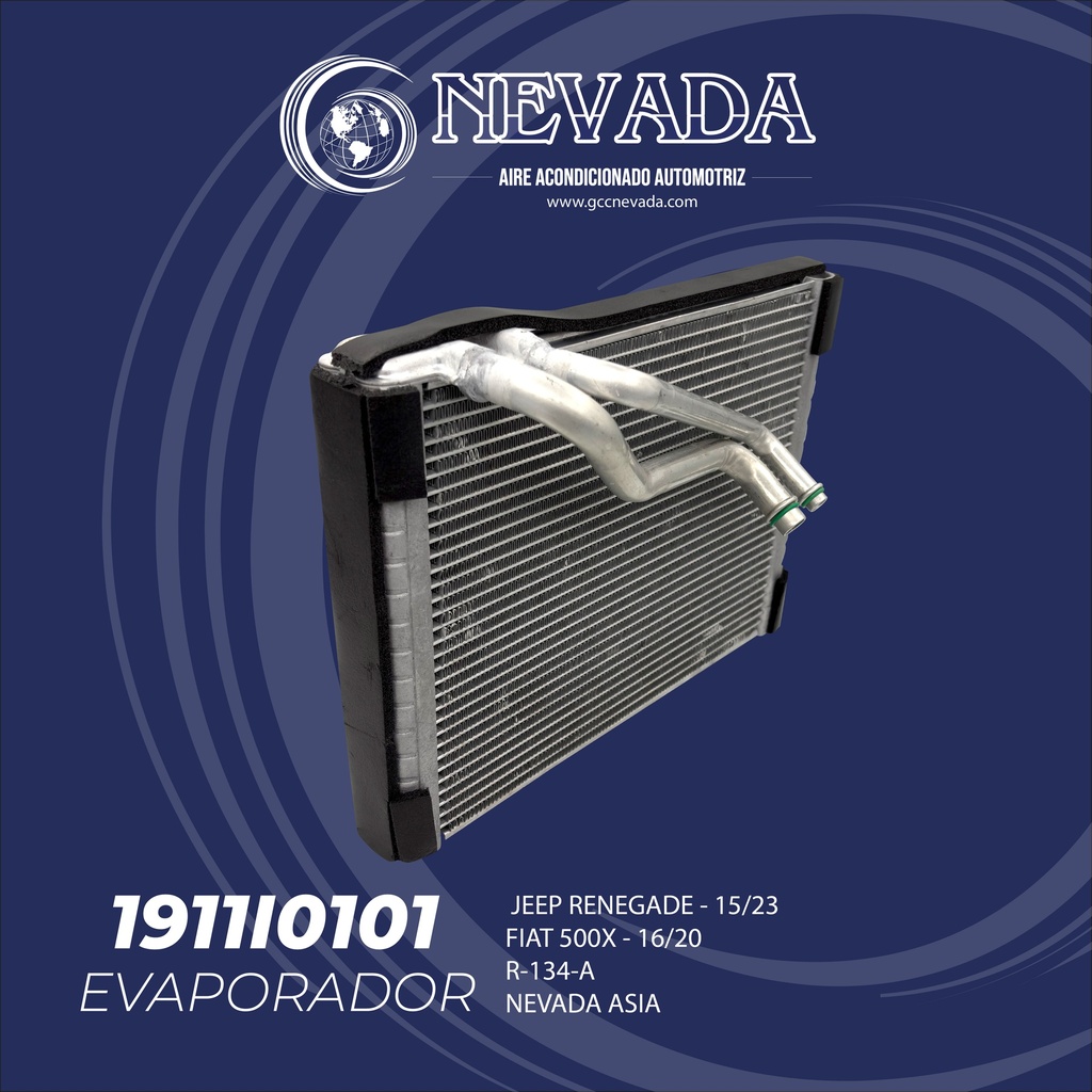EVAPORADOR JEEP RENEGADE AÑO 15/23 / FIAT 500X 16/20 R-134-A NEVADA ASIA