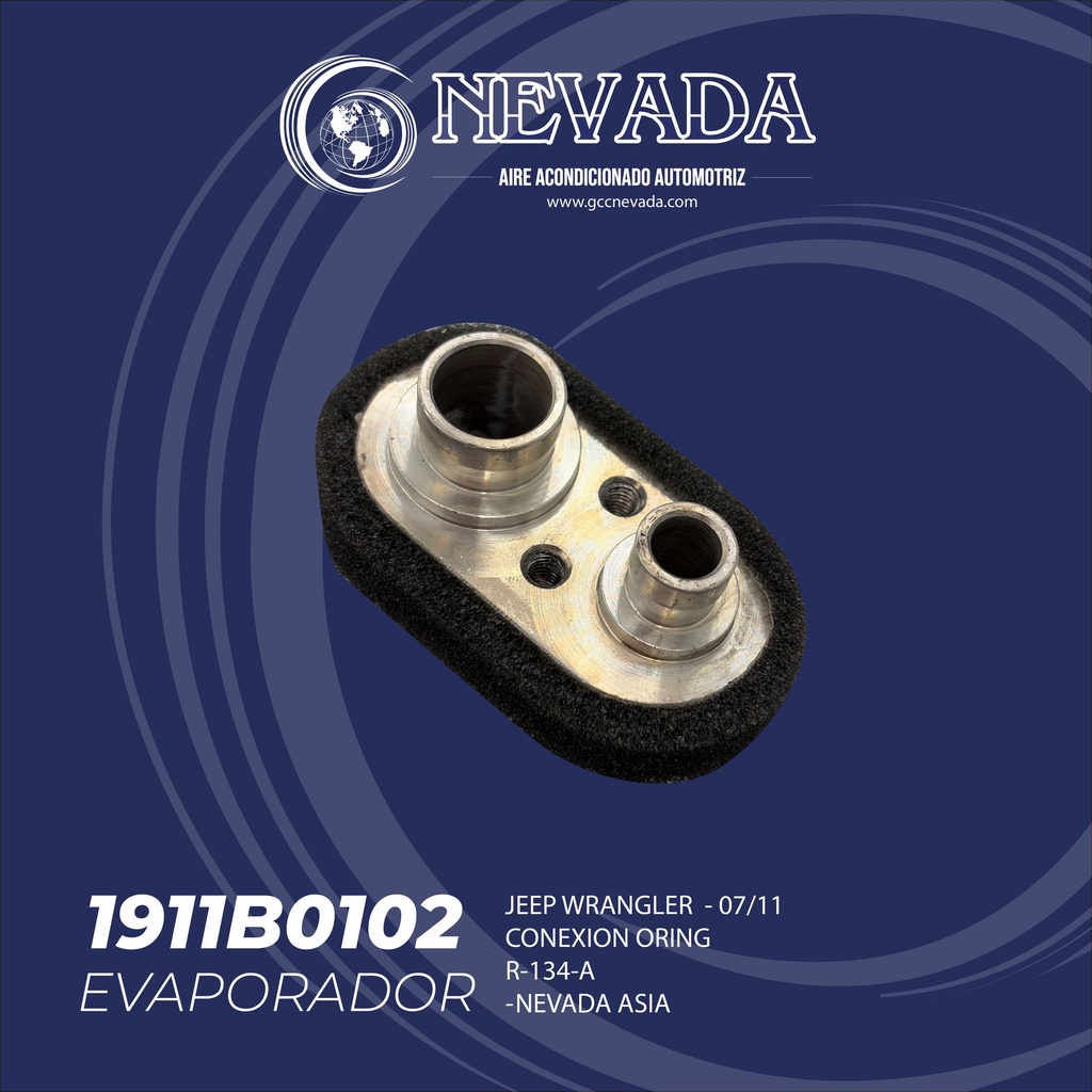 EVAPORADOR JEEP WRANGLER AÑO 07/11 CONEXION ORING NEVADA ASIA