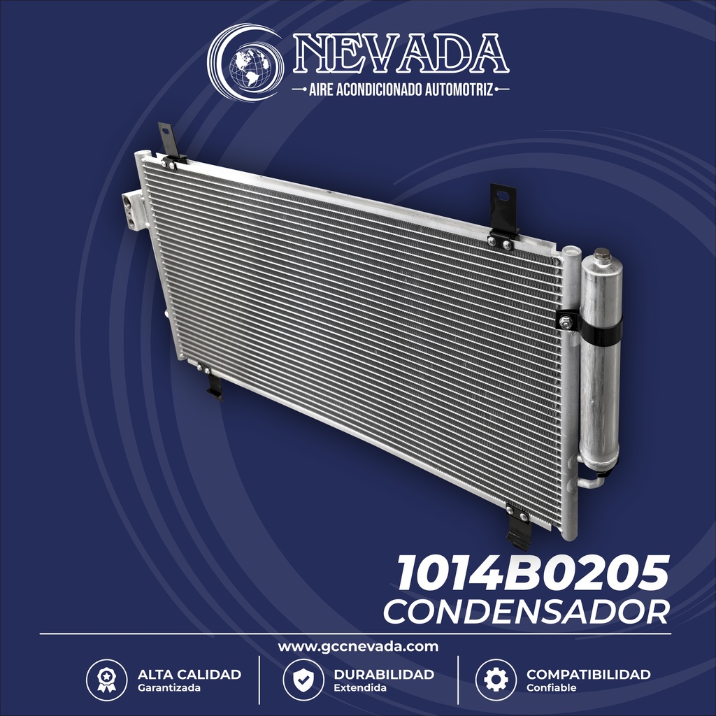 CONDENSADOR MITSUBISHI OUTLANDER AÑO 14/16 R-134-A C/FILTRO NEVADA ASIA