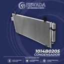 CONDENSADOR MITSUBISHI OUTLANDER AÑO 14/16 R-134-A C/FILTRO NEVADA ASIA