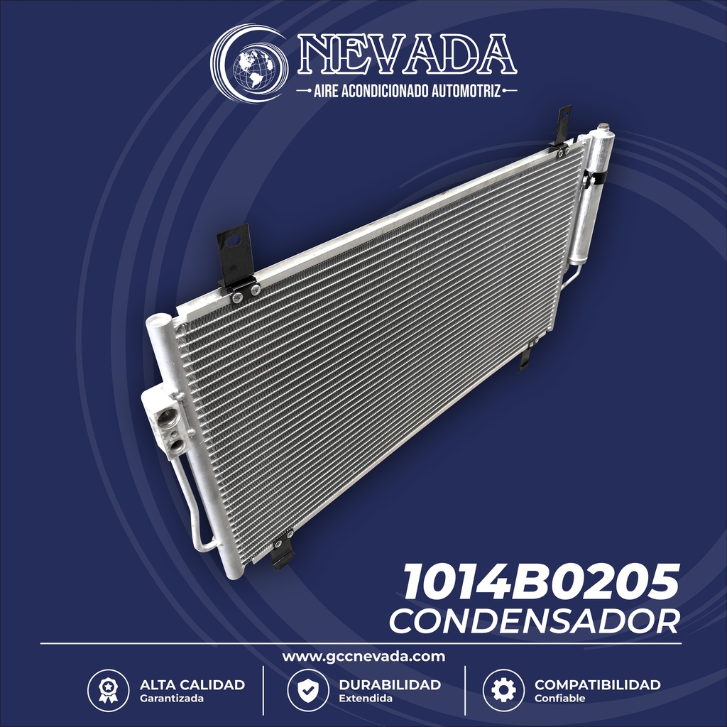 CONDENSADOR MITSUBISHI OUTLANDER AÑO 14/16 R-134-A C/FILTRO NEVADA ASIA