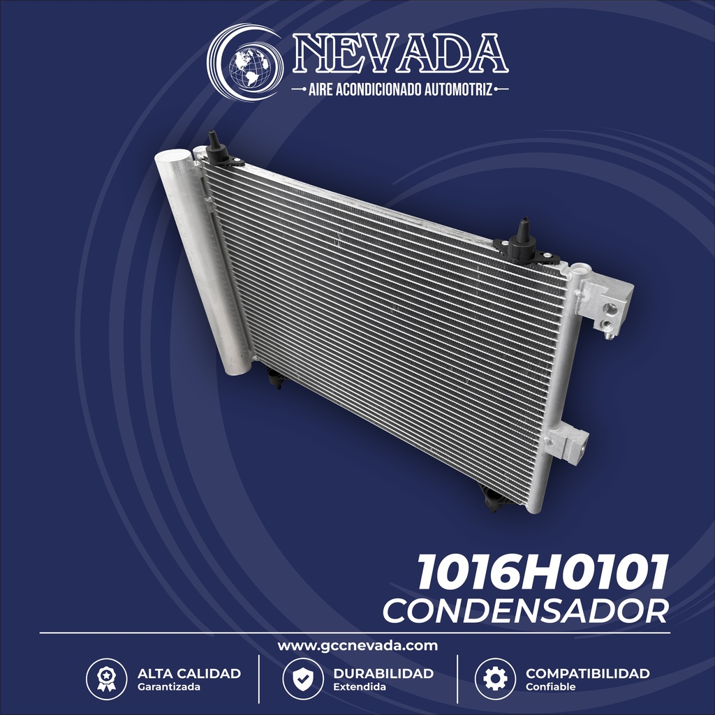 CONDENSADOR PEUGEOT PARTNER AÑO 04/10 R-134-A C/FILTRO NEVADA ASIA.