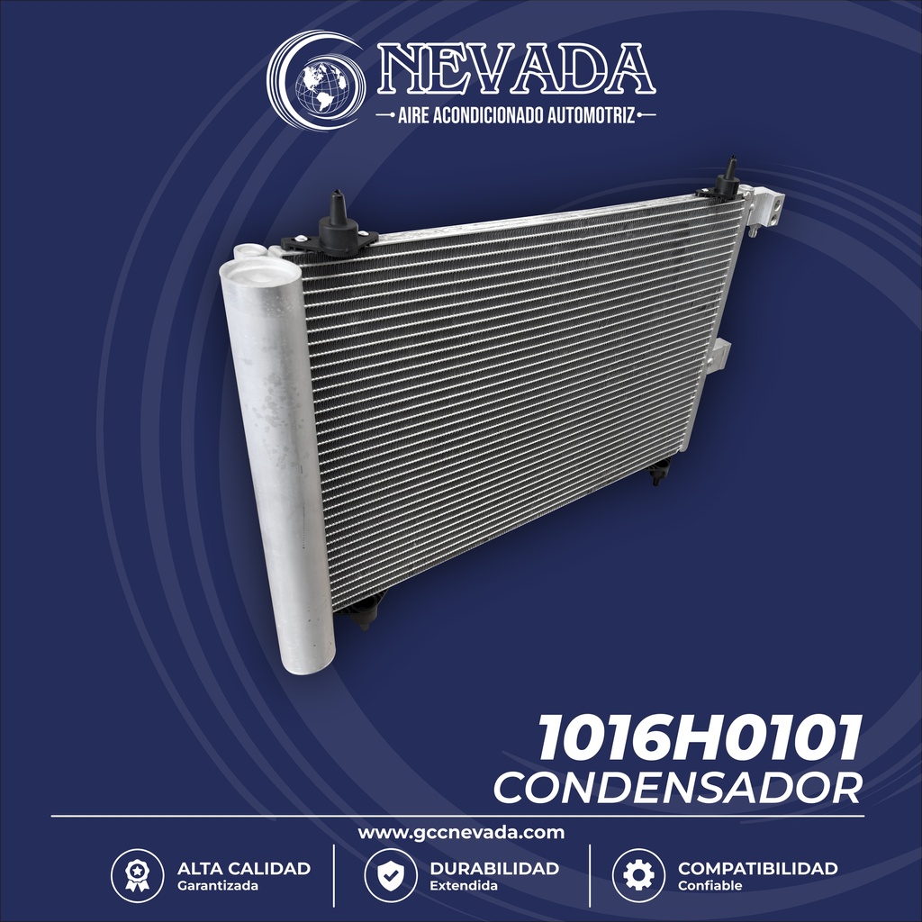 CONDENSADOR PEUGEOT PARTNER AÑO 04/10 R-134-A C/FILTRO NEVADA ASIA.