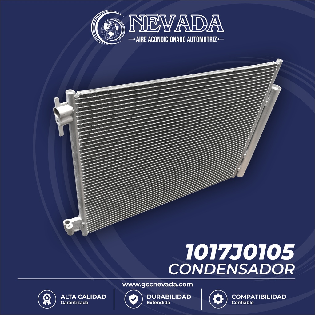 CONDENSADOR  RENAULT CLIO / LOGAN / SANDERO / STEPWAY /  CAPTURE / DUSTER  / PEUGEOT 405 AÑO 18/20 R-134-A NEVADA ASIA
