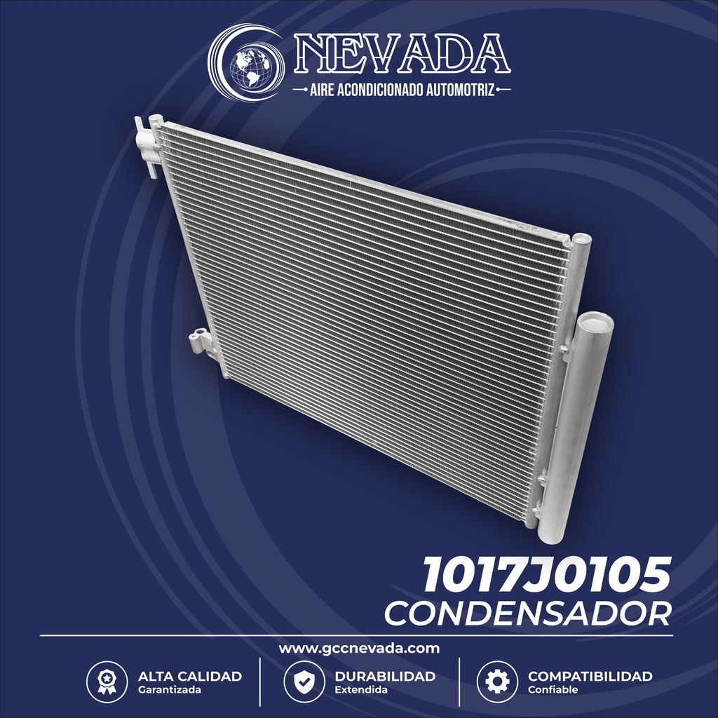 CONDENSADOR  RENAULT CLIO / LOGAN / SANDERO / STEPWAY /  CAPTURE / DUSTER  / PEUGEOT 405 AÑO 18/20 R-134-A NEVADA ASIA