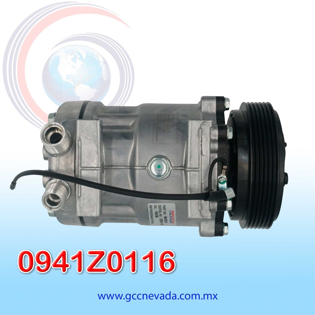 COMPRESOR 709 STD 12V T/P 6PK NEVADA ASIA