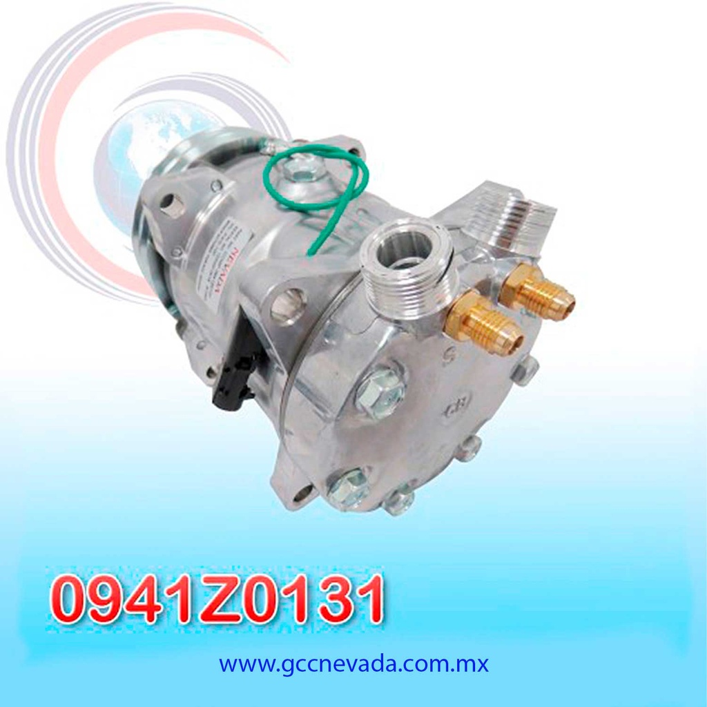 COMPRESOR 709 SD7H15 TOMA VERTICAL ORING R-134-A 24V 8 OREJAS 2A 132MM NEVADA ASIA
