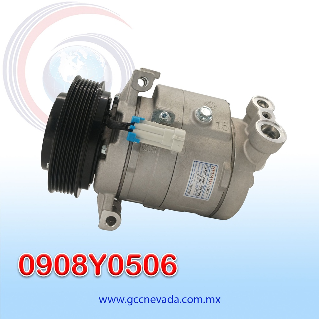 COMPRESOR CHEVROLET CRUZE 2011 / ORLANDO 2015 R-134-A T/P 6PK 12V CSP15 NEVADA ASIA