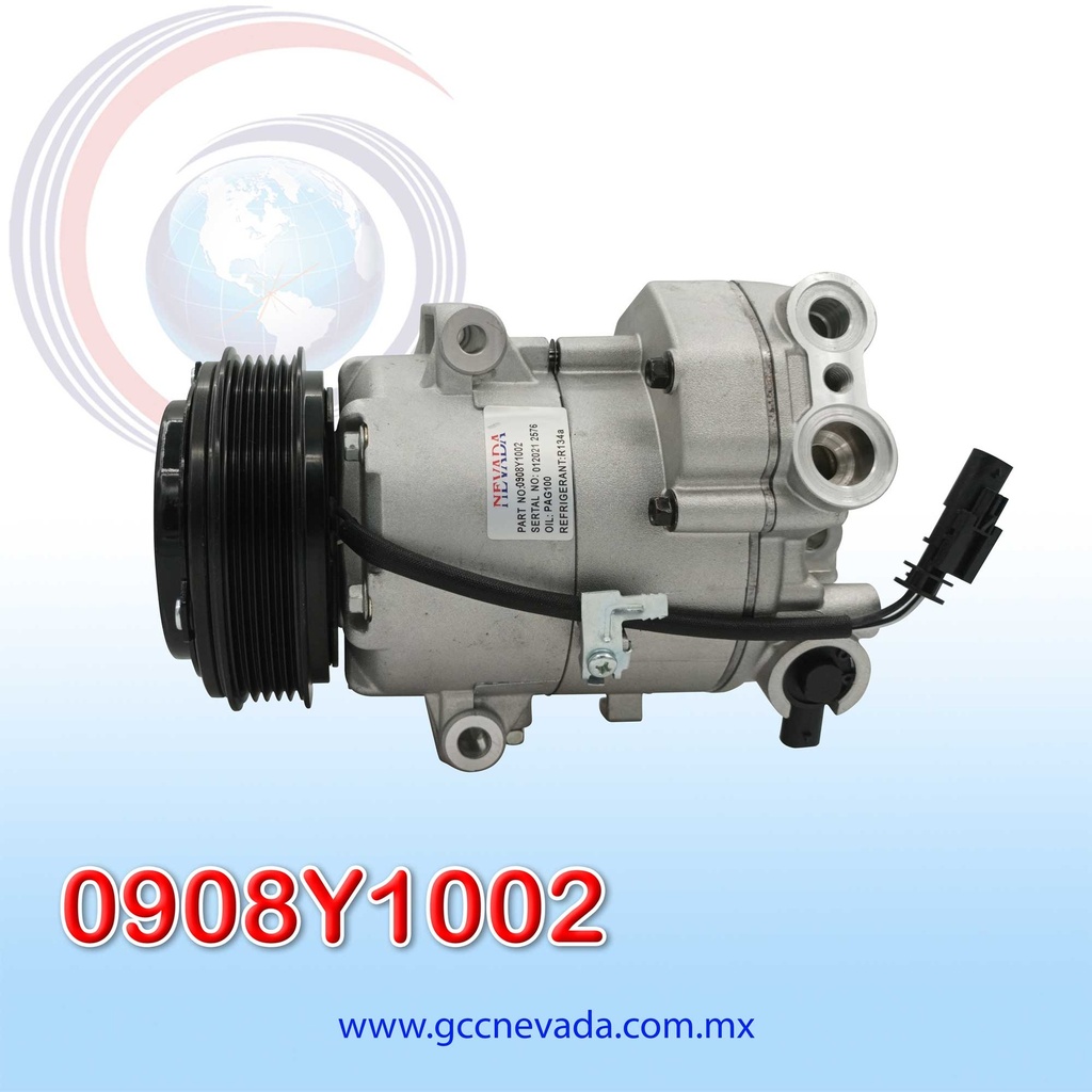COMPRESOR CHEVROLET CRUZE AÑO 12-16 R-134-A 5PK 109MM 12V CVC NEVADA ASIA