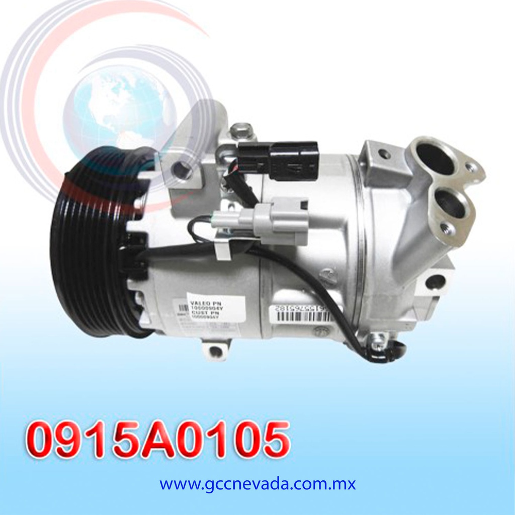 COMPRESOR NISSAN SENTRA AÑO 13/17 / TSURU 14/15 T/P 6PK 12V PXC14 VALEO ASIA