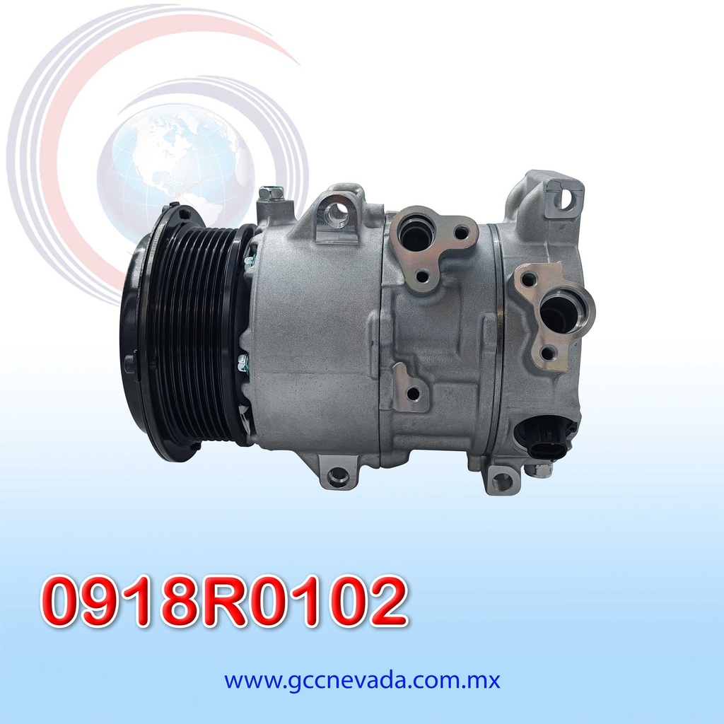 COMPRESOR TOYOTA RAV4 / CAMRY 2.4L AÑO 07-09 / HIACE 2.7L 06-18 T/P R-134-A 7PK 132MM 12V 6SEU16C NEVADA ASIA