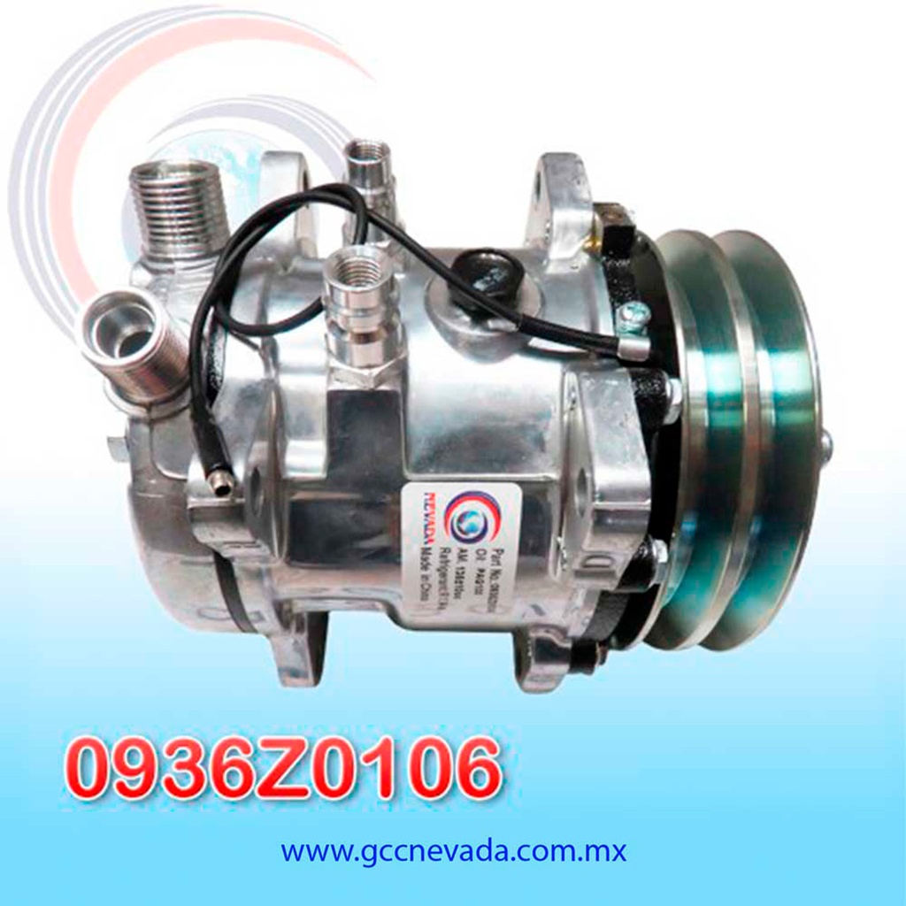 COMPRESOR 505 STD R-134-A 8 OREJAS ORING 2A 125MM 12V SD5H09 NEVADA ASIA
