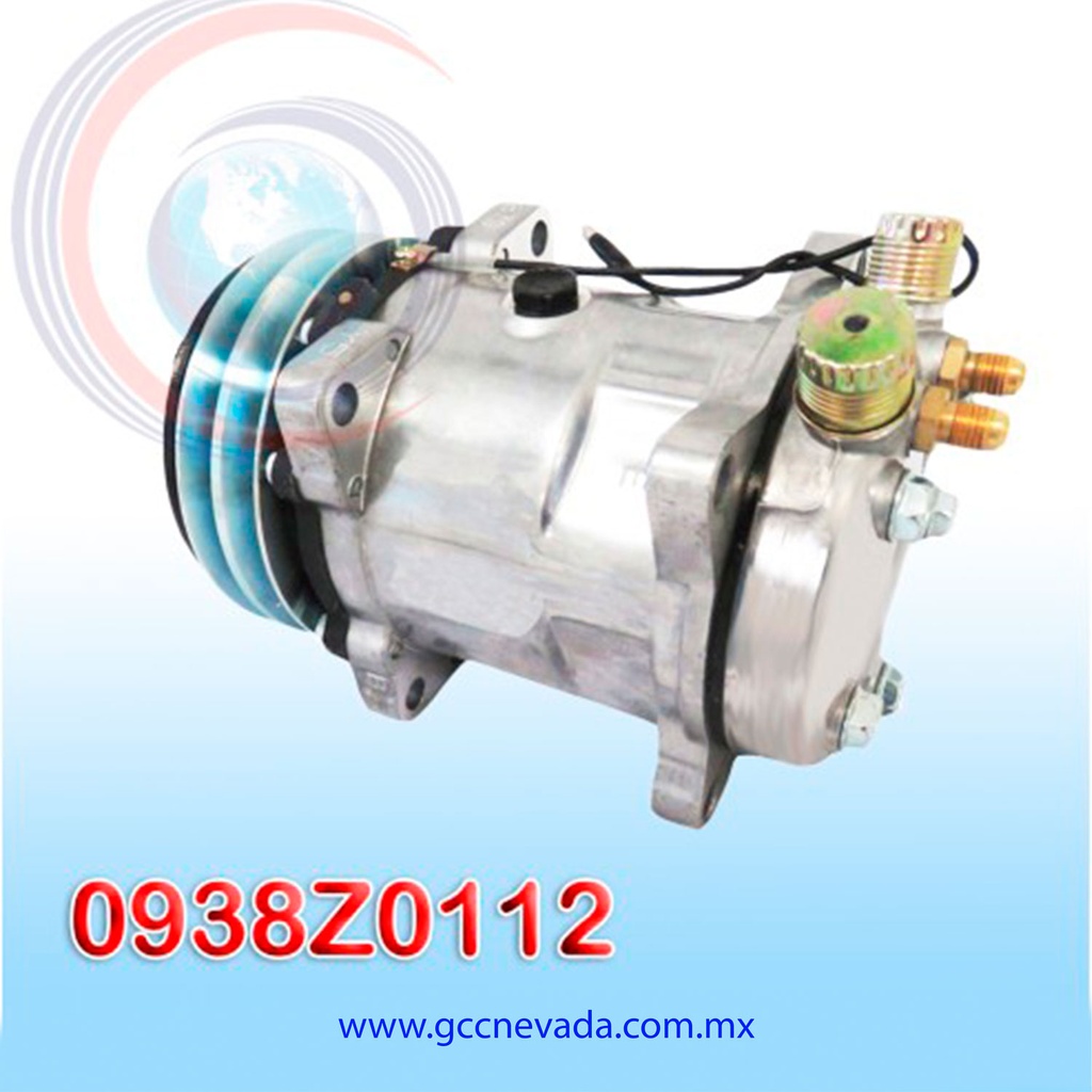COMPRESOR 508 STD R-134-A 8 OREJAS O-RING 2A 12V NEVADA