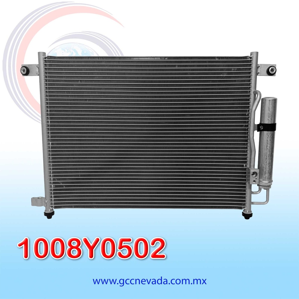 CONDENSADOR CHEVROLET AVEO / SUZUKI SWIFT 1.6L AÑO 04-09 R-134-A C/FILTRO NEVADA ASIA