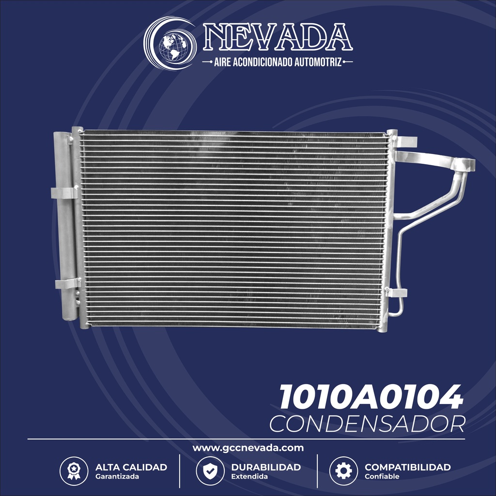 CONDENSADOR HYUNDAI ELANTRA AÑO 11-13 / ELANTRA COUPE / GT 2013 / KIA FORTE COUPE 2013 C/FILTRO NEVADA