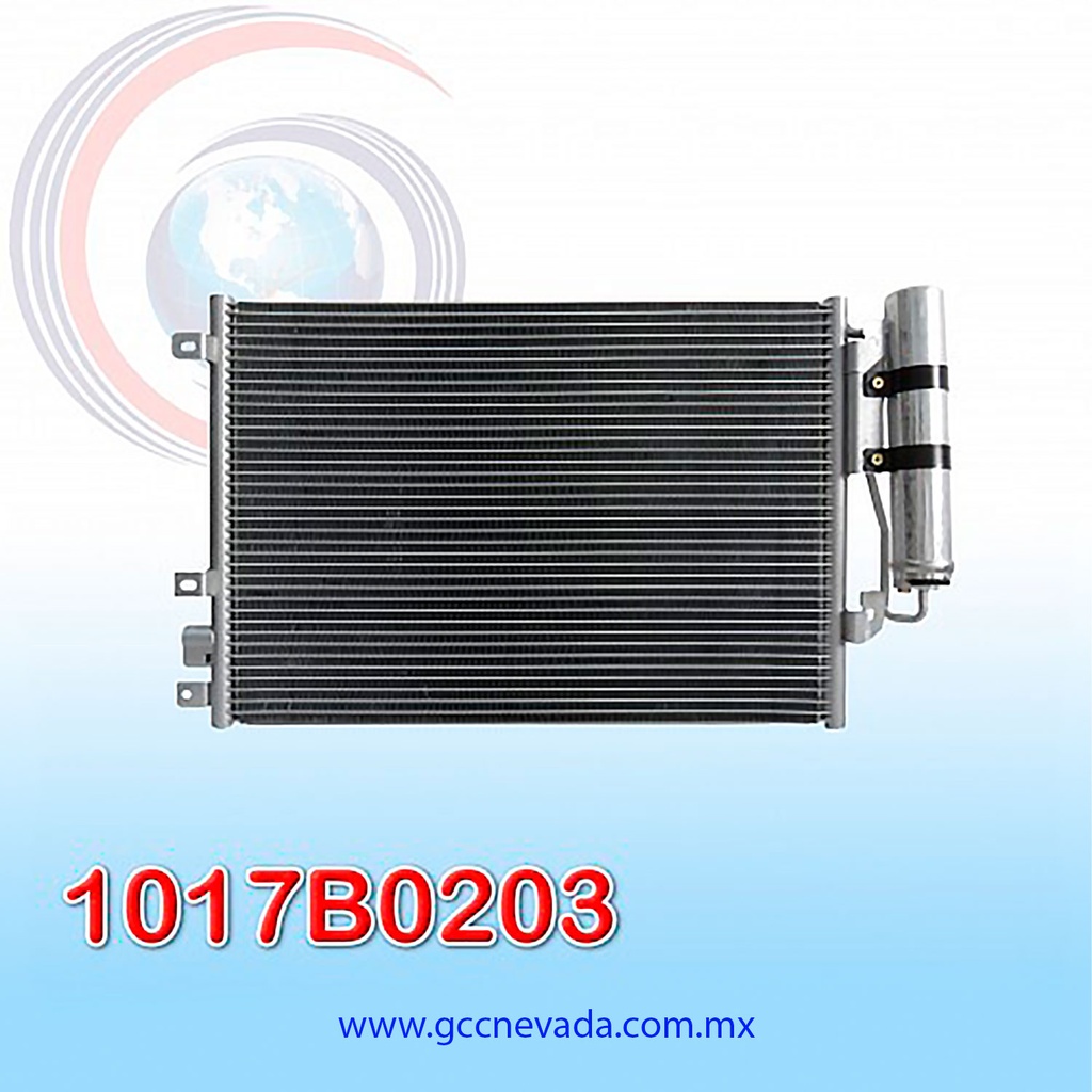 CONDENSADOR RENAULT CLIO / SYMBOL 01-03 / KANGOO 98-03 / NISSAN PLATINO 01-03 / RENAULT TWINGO 05 NEVADA ASIA