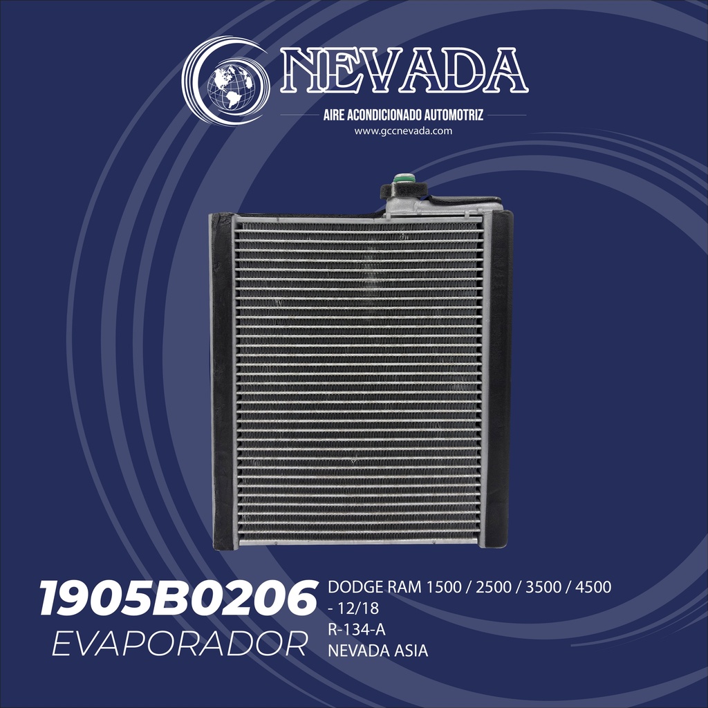 EVAPORADOR DODGE RAM 1500 / 2500 / 3500 / 4500 AÑO 12/18 R-134-A NEVADA ASIA