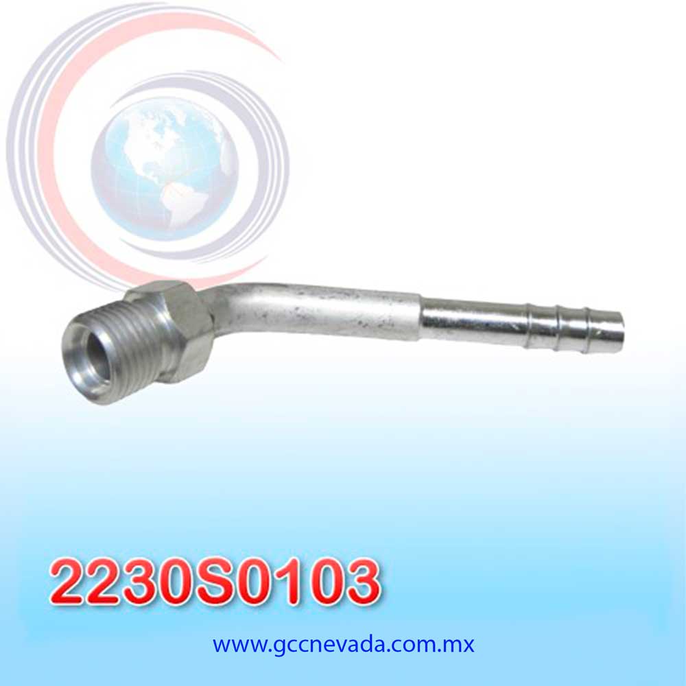 FITTING UNIVERSAL INSERT # 06 (5/16") 45º R/ALUM NEVADA (PAQ 10) ASIA