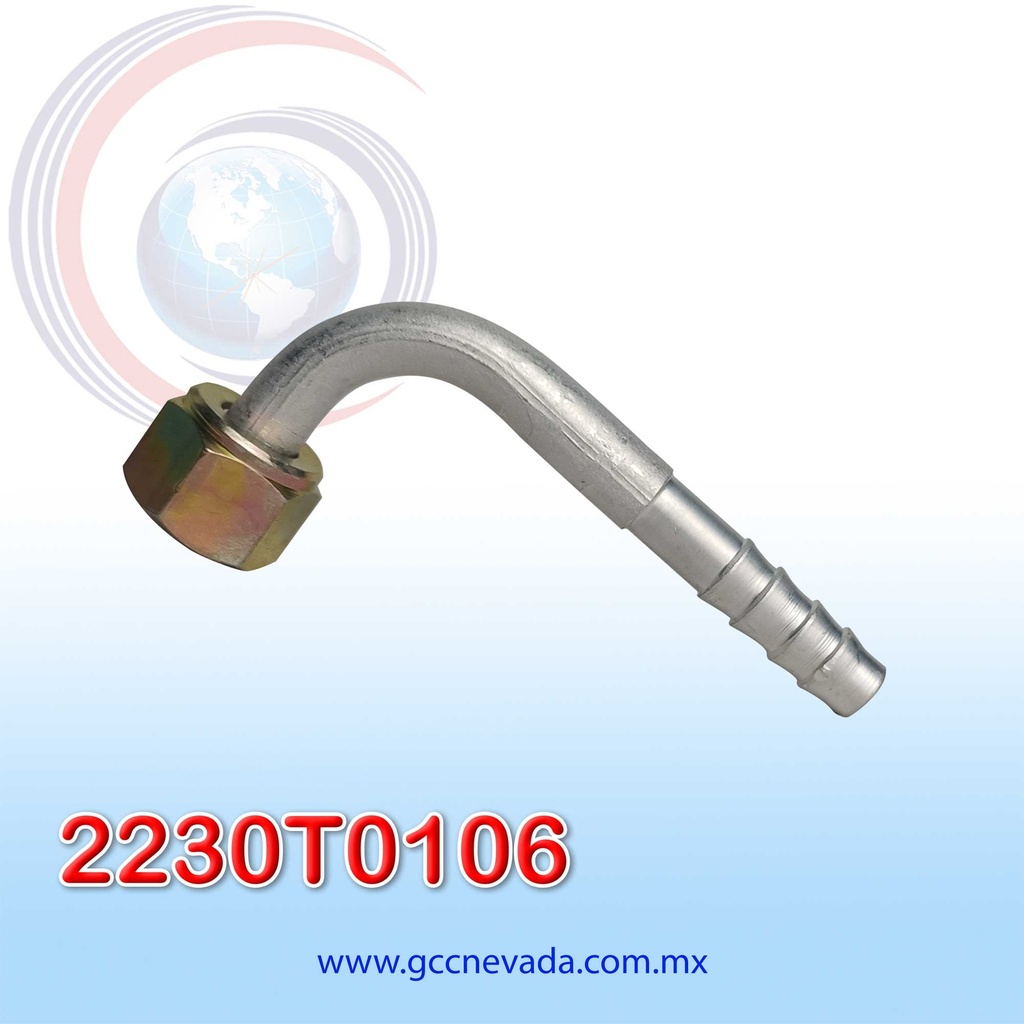 FITTING UNIVERSAL ORING # 06 (5/16") 90° T/ACERO NEVADA ASIA