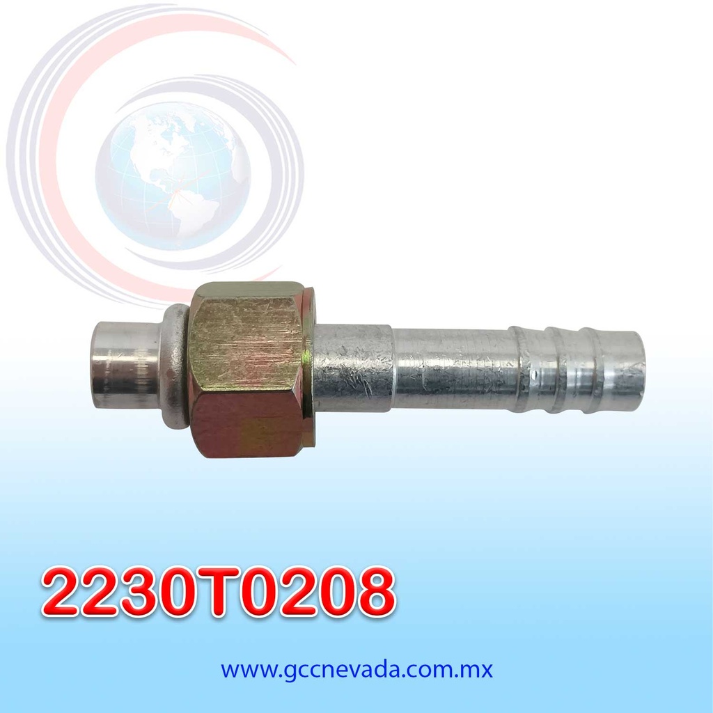 FITTING UNIVERSAL ORING # 08 (13/32") RECTO T/ACERO ( PAQ 10) ASIA