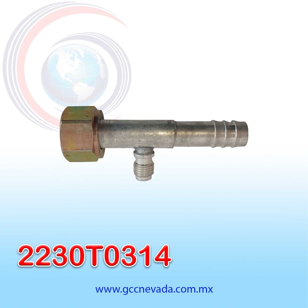 FITTING UNIVERSAL ORING # 10 (1/2") RECTO C/CARGADOR T/ACERO ( PAQ 10)