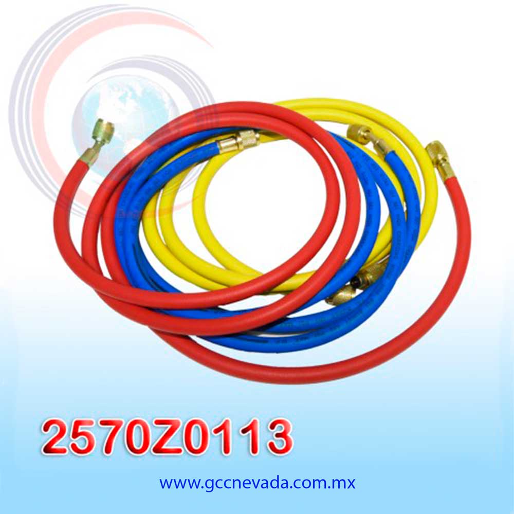JUEGO UNIVERSAL DE MANGUERA 72" P/MANOMETRO R-134-A / R-12 NEVADA ASIA