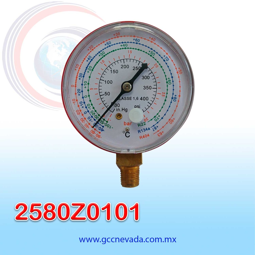 RELOJ UNIV DE MANOMETRO R-134-A ALTA ASIA