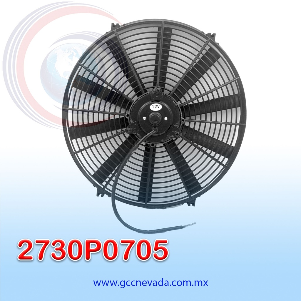 MOTOR ELECTRO VENTILADOR UNIV 16" L ASPA RECTA 130W 12V 4 CARBONES NEVADA ASIA
