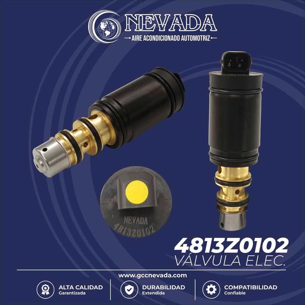 VALVULA DE C/ELECT MERCEDES / PORSCHE / ACURA / CHRYSLER CON DIODO DENSO 5SEU/6SEU/7SEU 82MM NEVADA ASIA