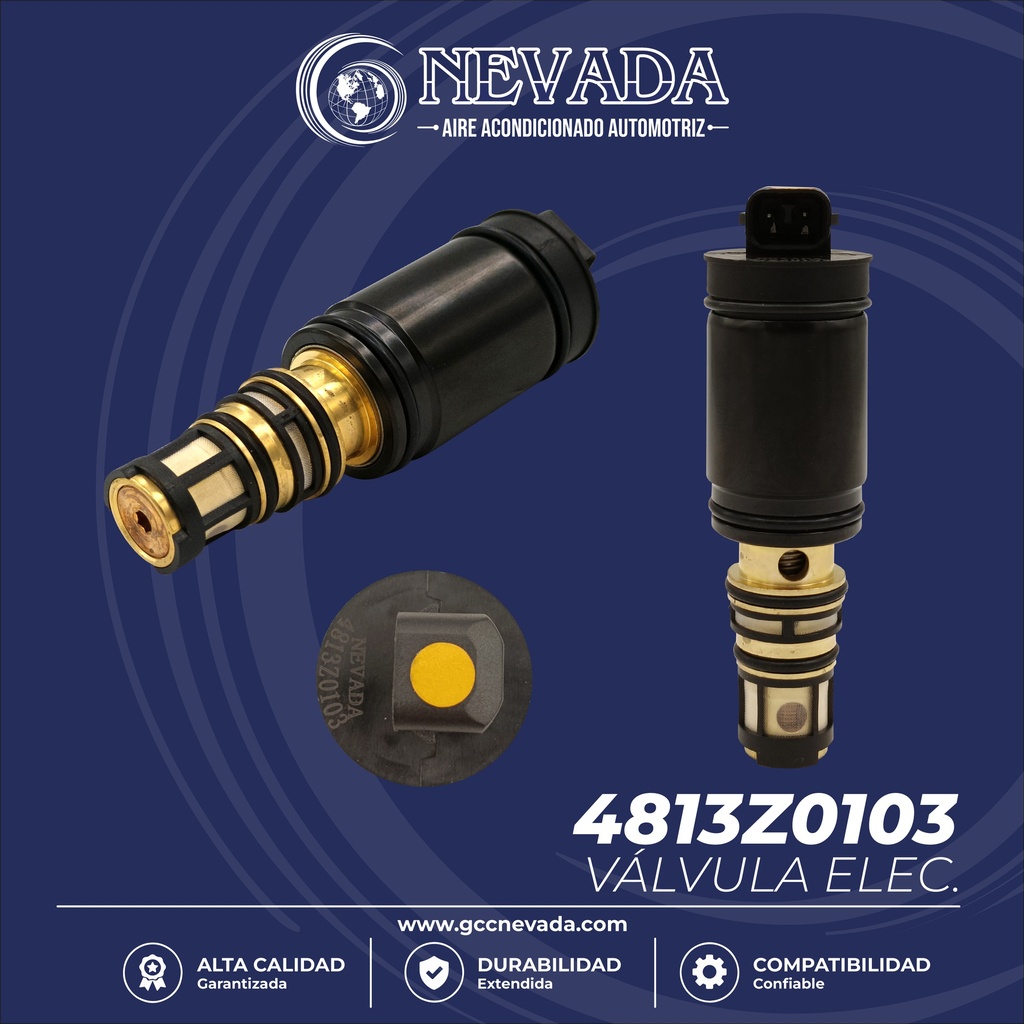 VALVULA DE C/ELECT MERCEDES BENZ / BMW / DODGE / JEEP DENSO 5SE09C/5SE12C/6SEU16/7SEU17C 83MM NEVADA ASIA