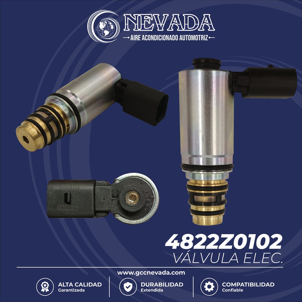 VALVULA DE C/ELECT AUDI A3 / SEAT / VW GOLF / JETTA / BORA / SKODA / PASSAT SANDEN PXE13-PXE16 66MM NEVADA ASIA