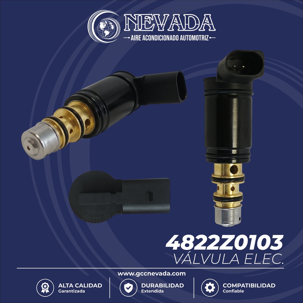 VALVULA DE C/ELECT AUDI / VW / SKODA DENSO 6SEU12/6SEU16/7SEU16 82MM NEVADA ASIA