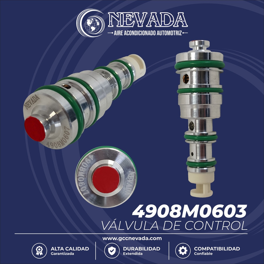 VALVULA DE CONTROL DESPLAZ/VARIABLE CHEVROLET / VW / CADILLAC / BUICK V5  V7 R-134-A ROJO (PAQ 5) NEVADA ASIA