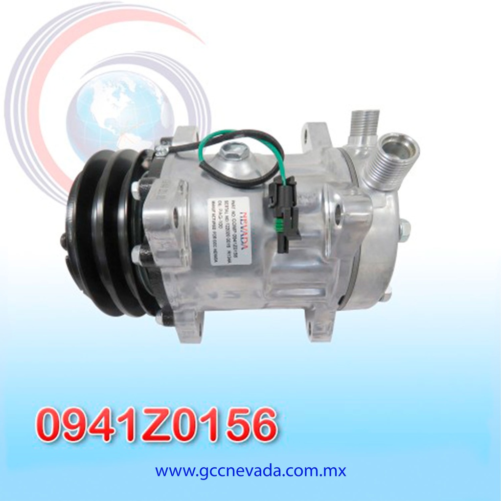 COMPRESOR 709 SD7H15 4271 TOMA VERTICAL O-RING JD R-134-A 8 OREJAS 2A 132MM 24V NEVADA ASIA