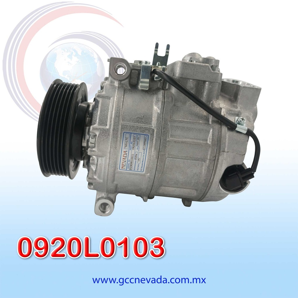 COMPRESOR VOLKSWAGEN AMAROK AÑO 11-18 / TRANSPORTER 10-19 T/P 6PK 100MM 12V 6SEU14 NEVADA ASIA