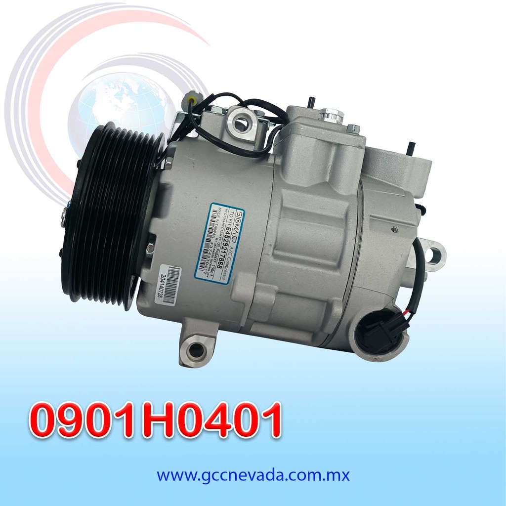 COMPRESOR BMW 335i AÑO 12/15 / 435i 14/16 / 535i 10/16 / 640i 12/18 / 740i 10/15 / M2 16/17 / M3 15/16 / M4 15/17 / X5 11/18 / X6 12/19 7SBU17C 8PK 12V ASIA