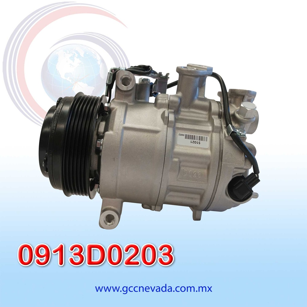 COMPRESOR MERCEDES BENZ C250 AÑO 15-18 / C300 15-20 / C63 AMG 19-20 6PK 6SAS14C 12V R-134-A NEVADA