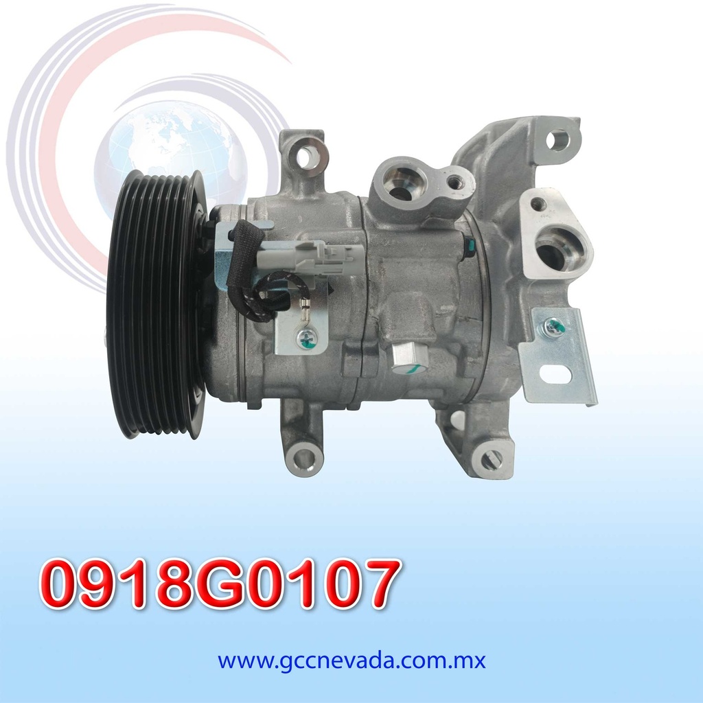 COMPRESOR TOYOTA HILUX VIGO / REVO AÑO 15-19 2.4L / 2.7L R-134-A T/P 7PK 12V 124MM 10SRE11C NEVADA ASIA