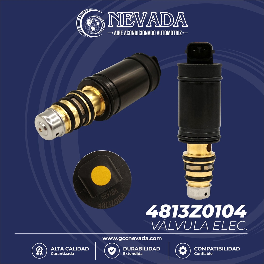 VALVULA DE C/ELECT MERCEDES BENZ / AUDI DENSO 7SE/6SE CON DIODO 75MM NEVADA ASIA