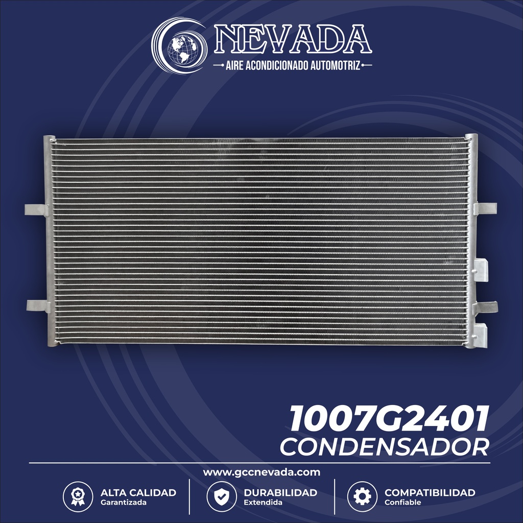 CONDENSADOR FORD TRANSIT AÑO 06-09 R-134-A NEVADA ASIA