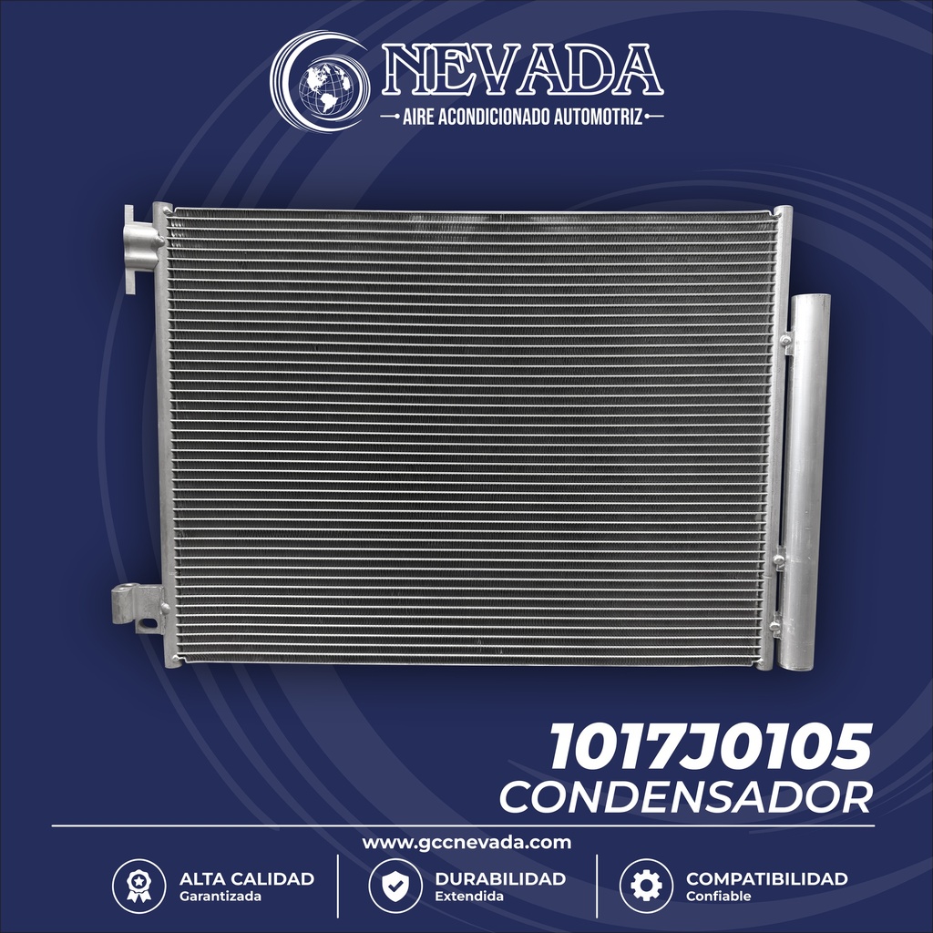 CONDENSADOR  RENAULT CLIO / LOGAN / SANDERO / STEPWAY /  CAPTURE / DUSTER  / PEUGEOT 405 AÑO 18/20 R-134-A NEVADA ASIA