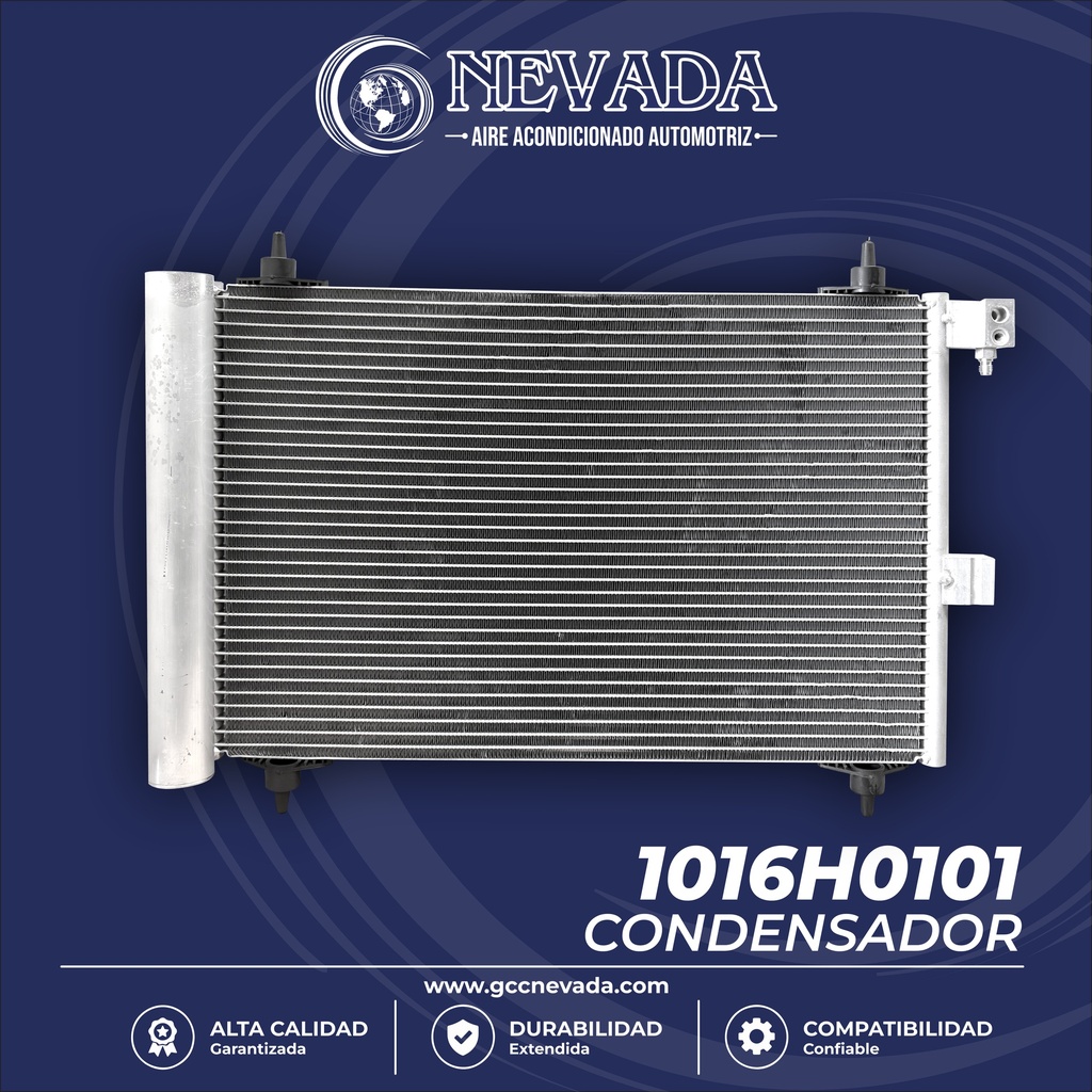 CONDENSADOR PEUGEOT PARTNER AÑO 04/10 R-134-A C/FILTRO NEVADA ASIA.
