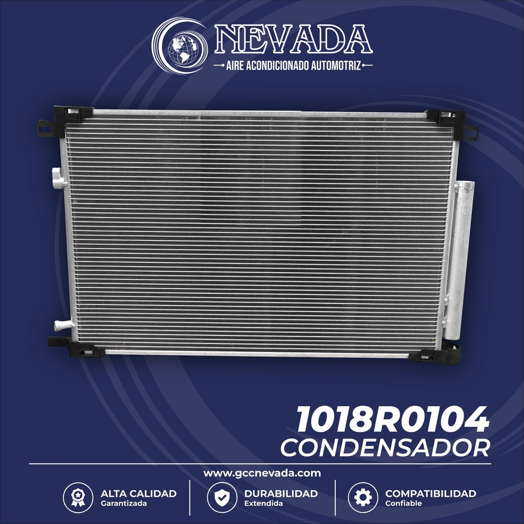 CONDENSADOR TOYOTA RAV4 / CAMRY AÑO 18-24 / AVALON 19-22 / LEXUS NX350 22-24 / ES250/ES350 19-24 R-134-A NEVADA