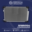 CONDENSADOR TOYOTA RAV4 / CAMRY AÑO 18-24 / AVALON 19-22 / LEXUS NX350 22-24 / ES250/ES350 19-24 R-134-A NEVADA