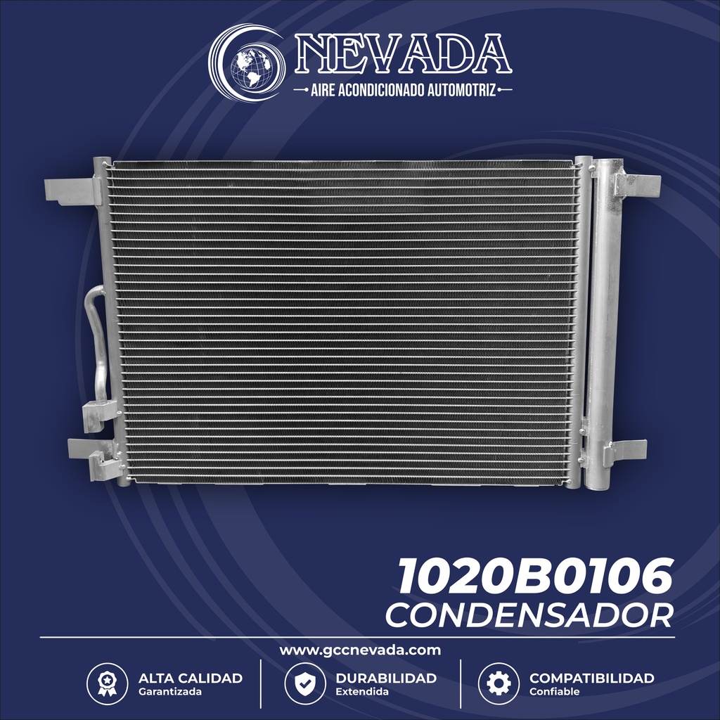 CONDENSADOR VOLKSWAGEN JETTA / ARTEON AÑO 19/24 / GOLF 15/21 / GOLF ALLTRACK 17/19 / GTI 15/21 / TAOS 22/24 / TIGUAN 18/24 R-134-A NEVADA ASIA